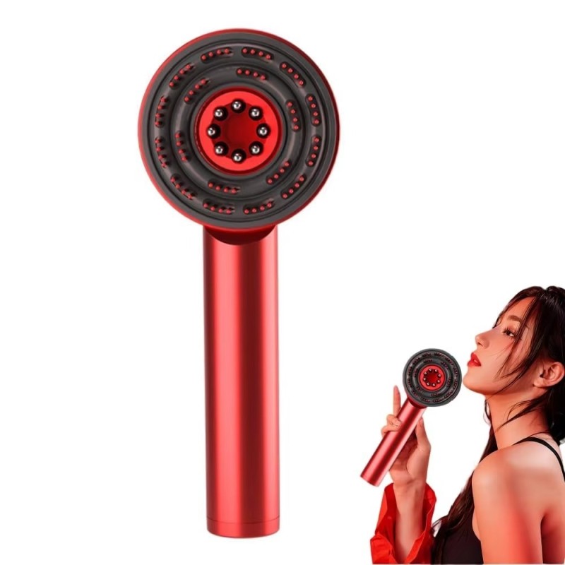Promote Hair Growth Portable Head Massager Electric Vibration Massage Comb Red Light Micro-current Oil Applicator 1500mA Battery