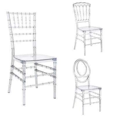 Clear Acrylic Chiavari Chair Transparent Resin Hotel Dining