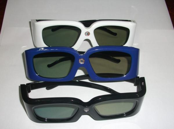 Durable Stereoscopic Active 3D Glasses For Watching Movies , CE RoHS Listed