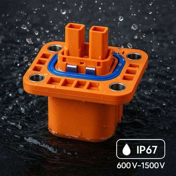 2 Core HV Small Current Straight Plug Waterproof Connector for EV/NEV