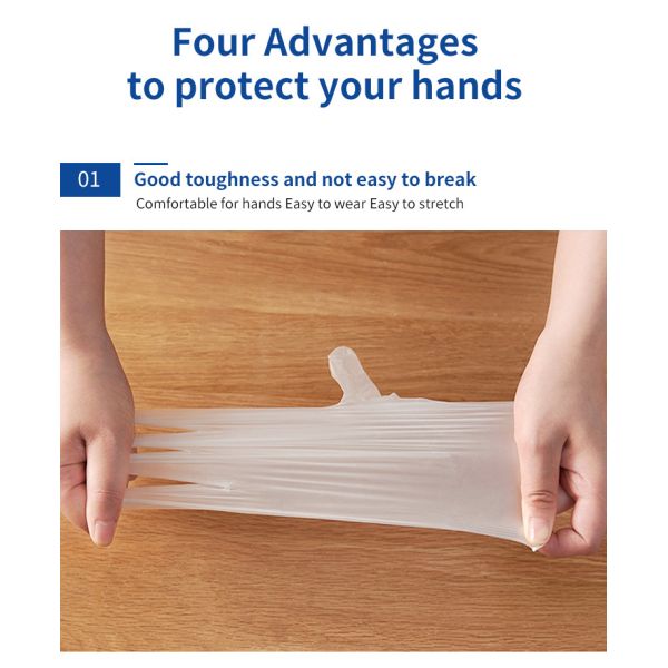 Powder free Transparent Smooth Touch Vinyl Gloves