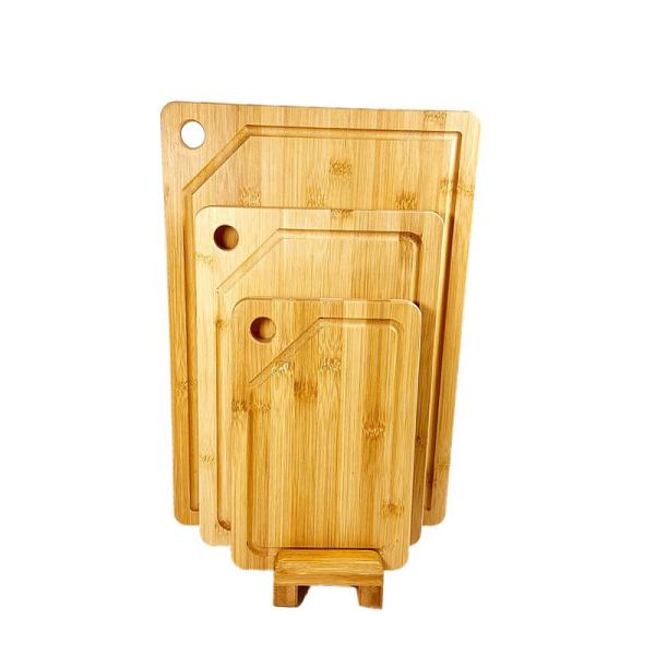 Rectangular BAMBOO tabuleiro de corte com Juice Groove ferramenta de cozinha essencial