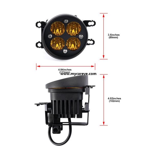 Toyota Tacoma Tundra 4Runner Car Fog lights LED lamps Yellow foglamp