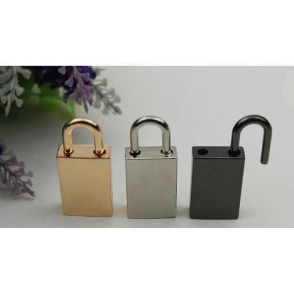 Handbag hardware accessories 3 color without keys decoration Padlcok for purse