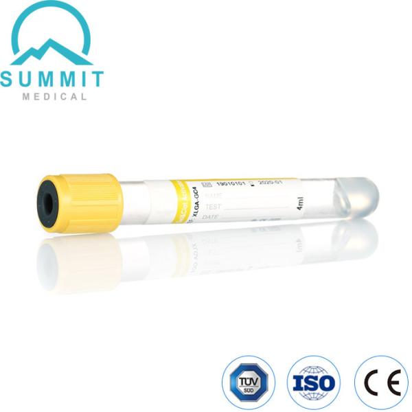 Yellow Top Gel and Clot Activator Tube for Blood Collection 4ml