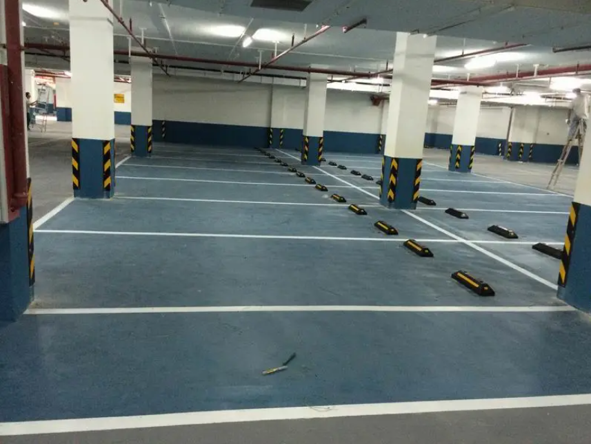 Green Car Park Epoxy Flooring , Non Slip All Weather Floors Polyurea