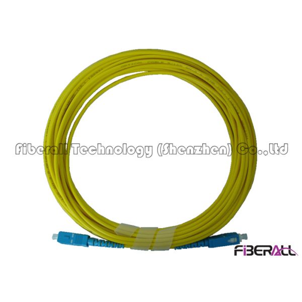 3mm High Tensile SM Fiber Optic Cable , Single Mode Fiber Optic Cable Blue Connector
