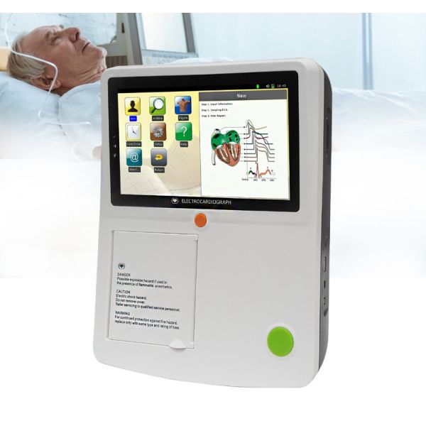 12 машина высокое Resolusion цифров ECG каналов с экраном касания электродов лимба