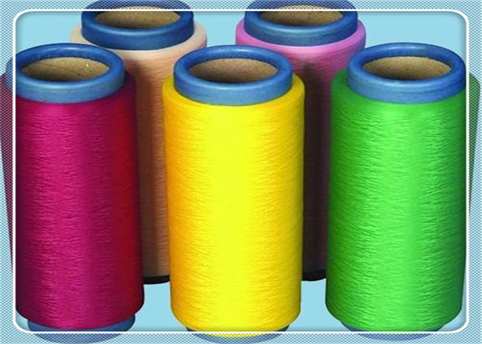 Colored Polyester Dope Dyed Yarn 100D/48F For Knitting Gloves / Socks
