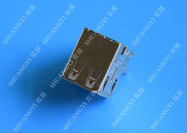 Type A Female USB Charging Connector , Lightweight 8 Pin Dual USB 2.0 Connector