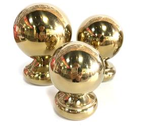 Ouro de prata bola de aço oca inoxidável chapeada com a escada baixa feita sob