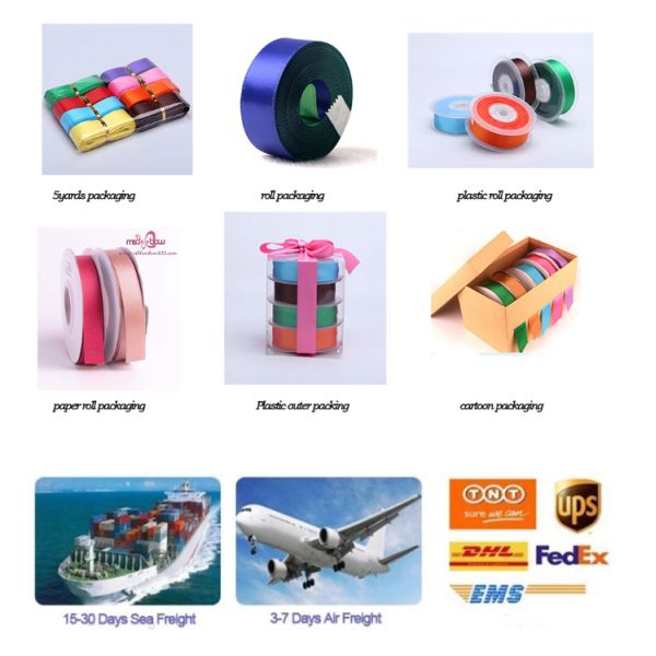 22mm 7/8' Polyester Satin Ribbon Color Chart for Garment Production Time 5-15 Days