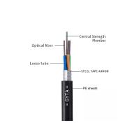 PUNAISGD Outdoor Fiber Optic Cable Armored 24 48 Core GYTS Fiber Optic Cable