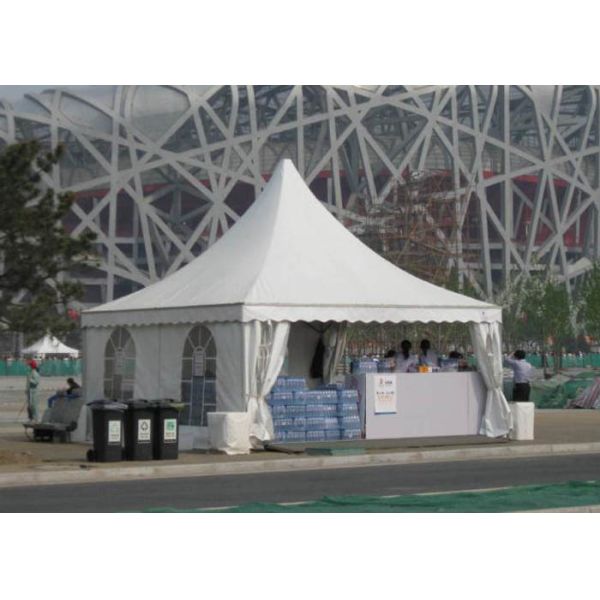 6x6m Chinese Hat Gazebo Aluminum Pvc Pogoda Tent With Clear Span For Outdoor Event