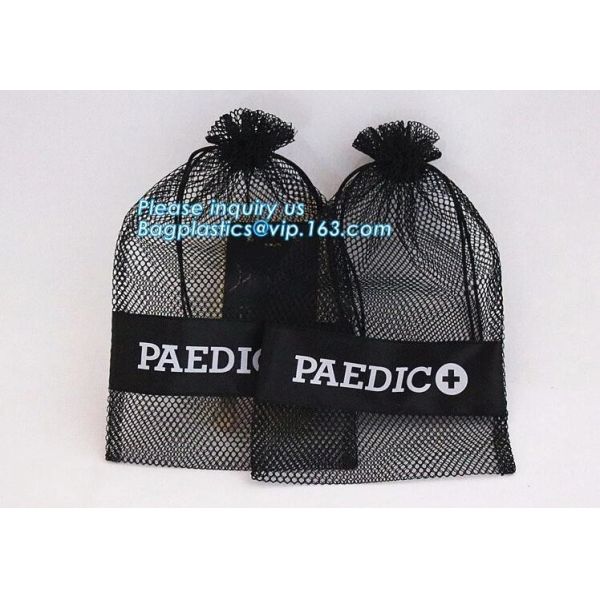 Mesh custom 210D Drawstring bag Backpack with Zipper Pocket,Mesh Drawstring Backpack Tote Sport Pack Swimming Shopping B