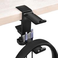 Gancho ajustável 60mm do fones de ouvido da montagem da mesa uma rotação de 360 graus