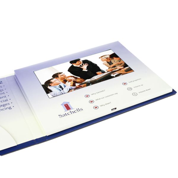 128MB Memory LCD Video Folder with 16 9 Ratio and CMYK Printing