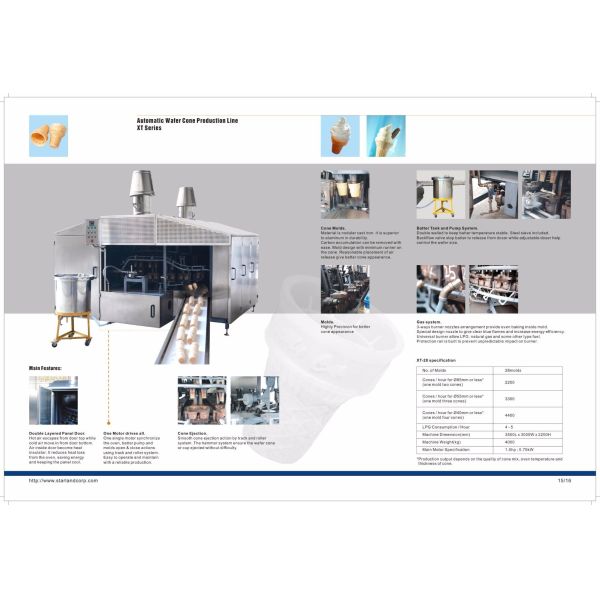машина чашки вафли производственной линии конуса сахара торта 1.1kw