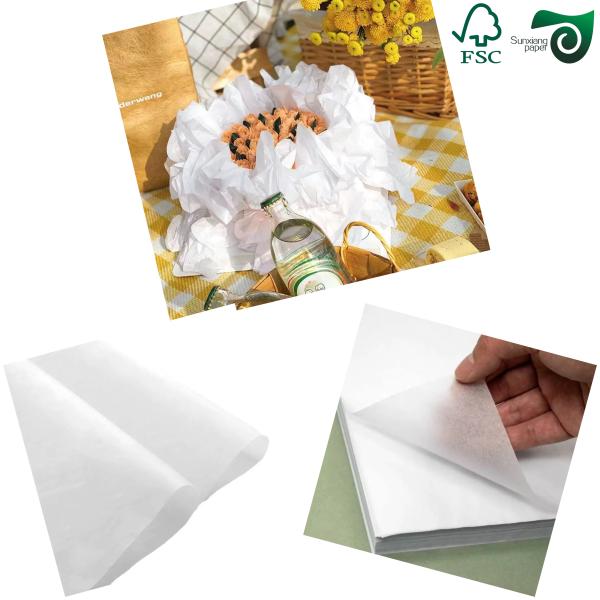 14 gm 17 gm 28 gm Rouleau de papier de boucherie MG Papier blanc Kraft pour les emballages alimentaires