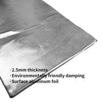2.5 mm Pad d'amortissement automobile / réducteur de vibrations en aluminium brillant / Pad acoustique automatique