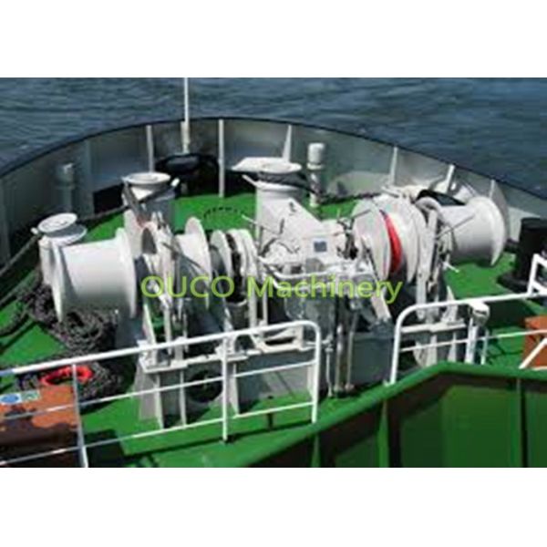 Customized Capacity Marine Deck Winches , Hydraulic Electric Boat Anchor Winch