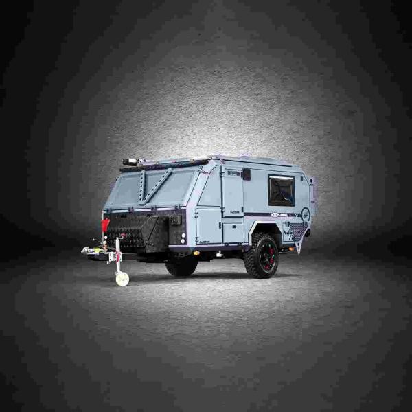 450W Solar Powered Off Grid Camper Trailer With Bathroom Custom Made