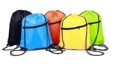 Personalized Polyester Drawstring Bag 38x40cm Multiple Color Optional