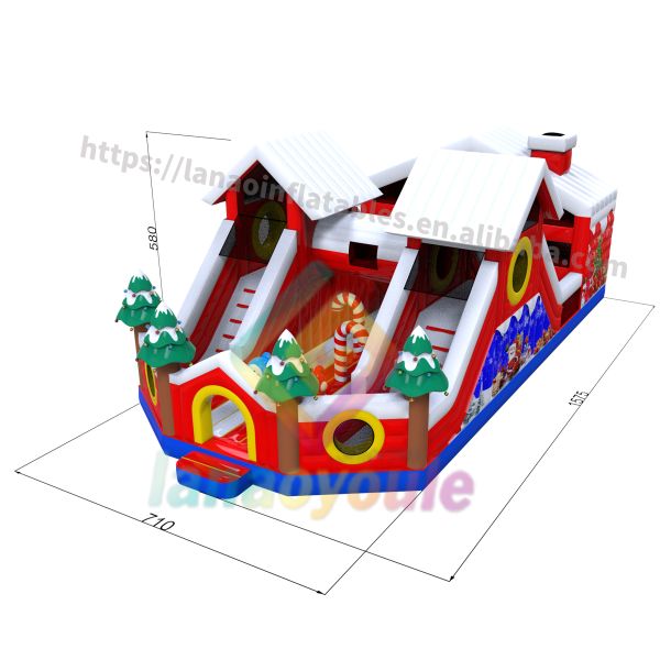 Bouncer Obstacle Slide Inflatable Play Park Logo Painting