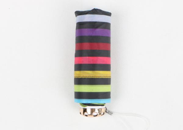 Travel Size Strong Compact Umbrella , Lightweight Travel Umbrella With Plastic Handle