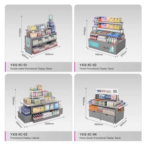 Makeup Store Display Cabinet Small Jewelry Island With Mirror For Beauty Store Decoration And Skincare Shop Design