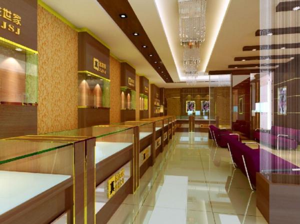 Jewellery shop interior design 3d rendering jewellery shop design