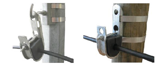 Оцинкованная сталь J Hook Suspension Clamp Фитинги для волоконно-оптических кабелей