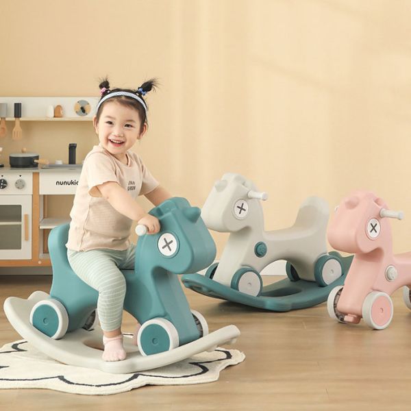 Fun and Safe Rocking Horse Roller Coaster for Baby PVC Material Perfect Birthday Gift