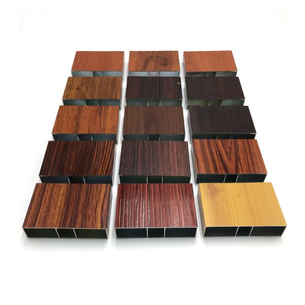 3D Touching Wood Finish Aluminium Profiles Heat Transfer For Outdoor