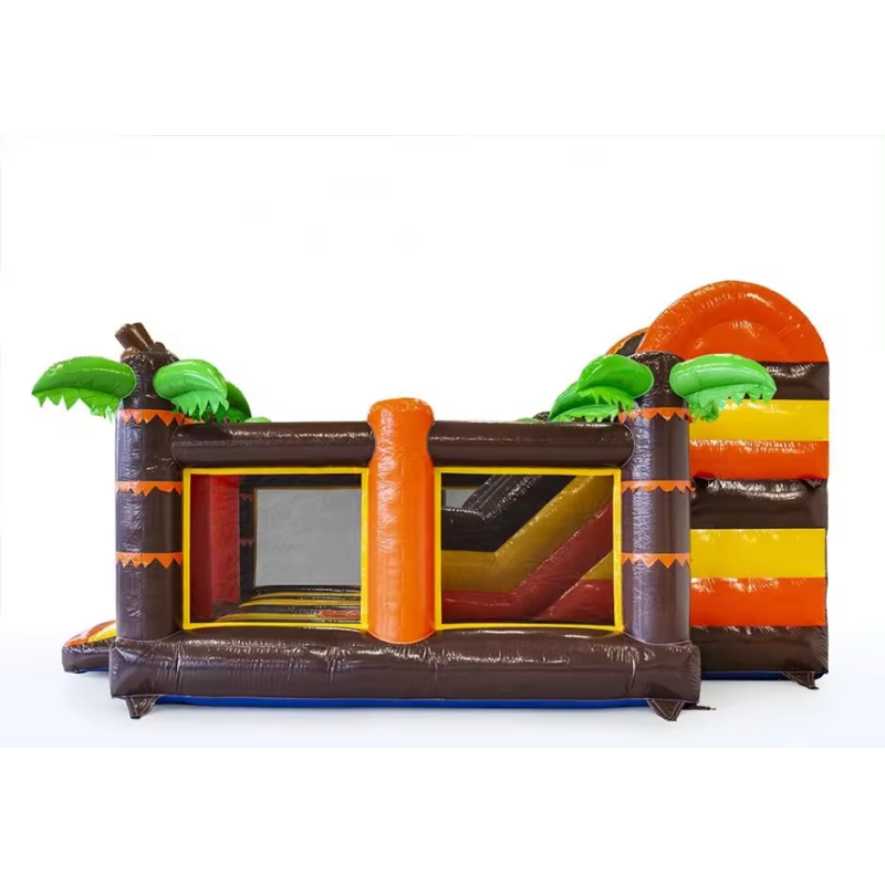 Inflatable Pirate Ship Theme Bouncy Castle with Slide and Customized Logo Acceptable