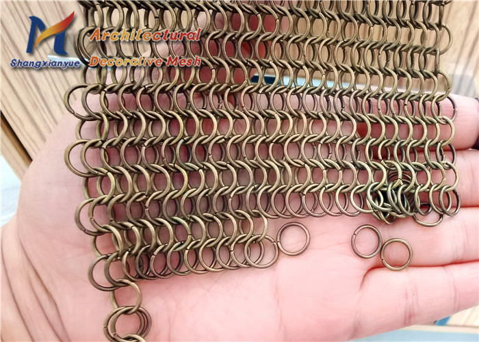 Панели сетки занавеса 1.5mm 12mm сетки кольца офиса слабые стальные
