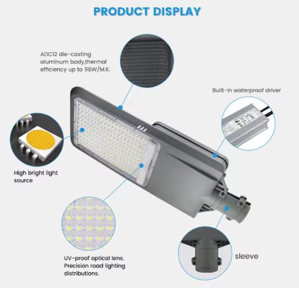 IP66 Waterproof Outdoor Road Highway Parking Lot 120 Lm/W Luminous Efficiency CE RoHS Certified LED Streetlight
