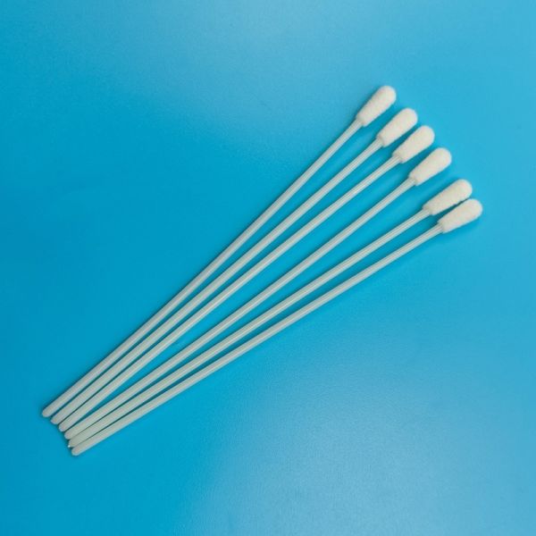 146mm Disposable ABS Stick Flocked Nylon Surface Sampling Swab Flu Test Swab Oral Specimen Collection Swab Sterile