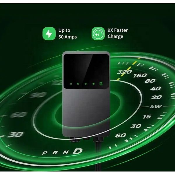 Floor-mounted 16 Amp 32 Amp Battery Powered EV Charger Charging Station With Ratractor