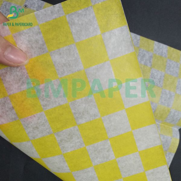 30gsm 35gsm White Uncoatd Wax Based Paper For Wrapping Fried Foods
