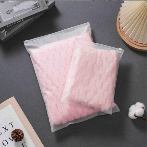Custom Self-Sealing CPE Zipper Bags With Printed Logo Frosted Plastic Zip Lock Bag