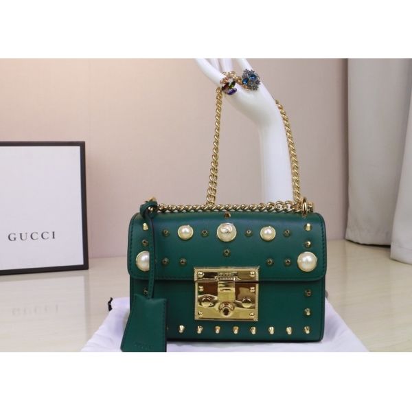 Retro Art Padlock Chain Handbag Monogram Leather Many Stars Love 13cm Width