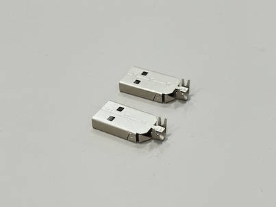 USB 2.0 AM Connector Two-Piece Metal Shell 24.7mm | Electrical Wire Cable Terminal Connector for Power & Data Transmission