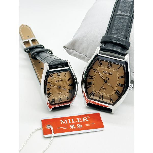 Светящиеся кварцевые часы для пар с подлинной кожаной лентой