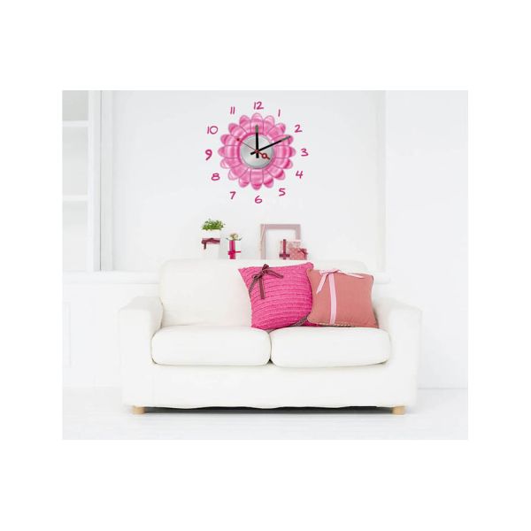 Flower Vinyl Wall Decoration Sticker Clock 10A005 