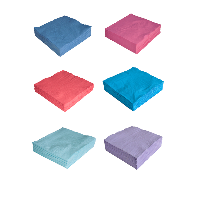 Disposable Colored Napkins Strong Flexibility Skin Friendly No Crumbs