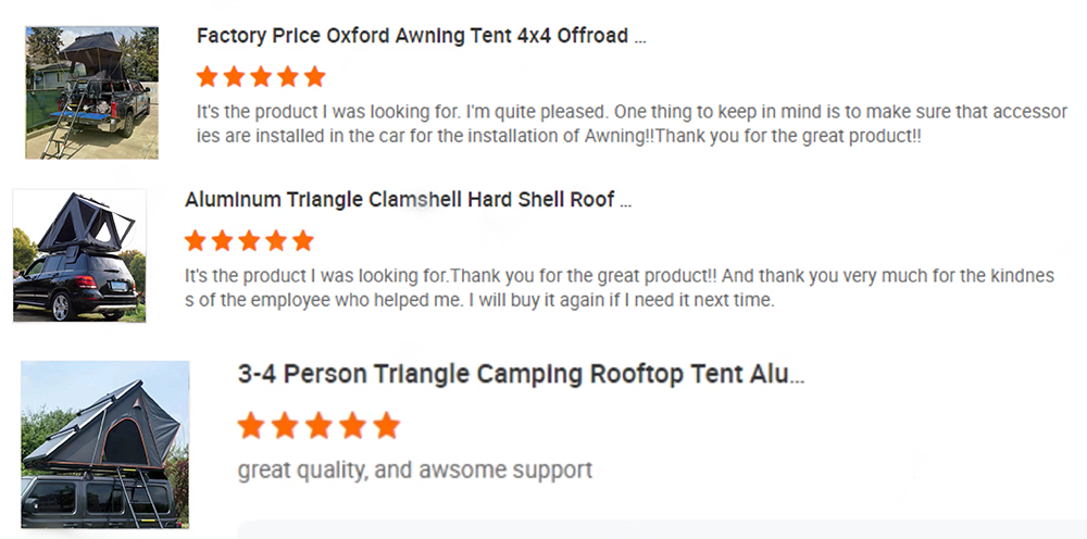 Tienda de techo rígida para SUV 210x130cm Aleación de aluminio Impermeable