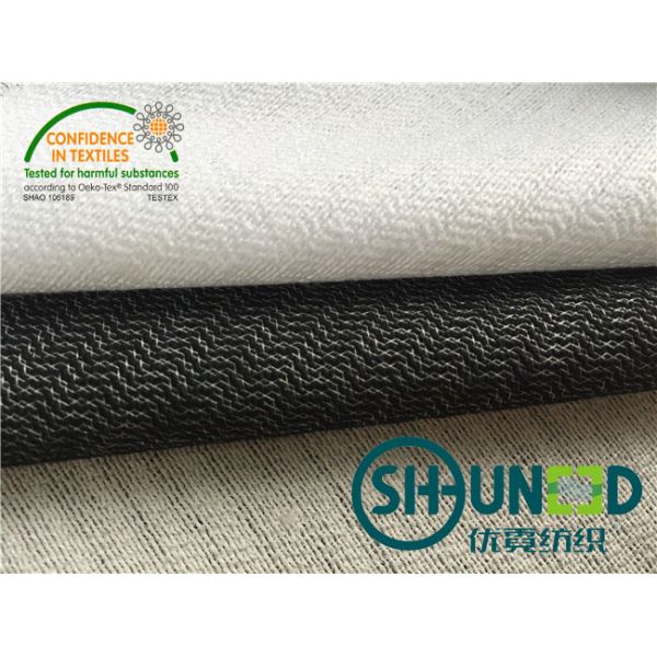 Bleach White / Black Woven Fusing Interfacing With Powder Dot PA Coating