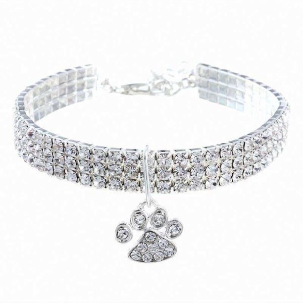 Rhinestone Cat Diamond Collar Blue Red Diamond Collar Necklace For Dogs