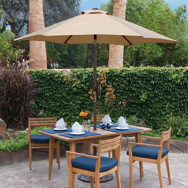 Patio Umbrella, Yard Umbrella Push Button Tilt Crank, Terrace Garden Restaurant Patio Parasol Outdoor Umbrella